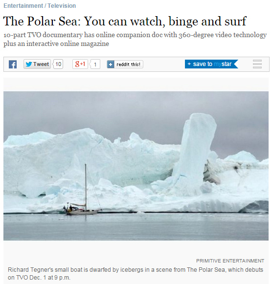 The Polar Sea  You can watch, binge and surf   Toronto Star now final.png